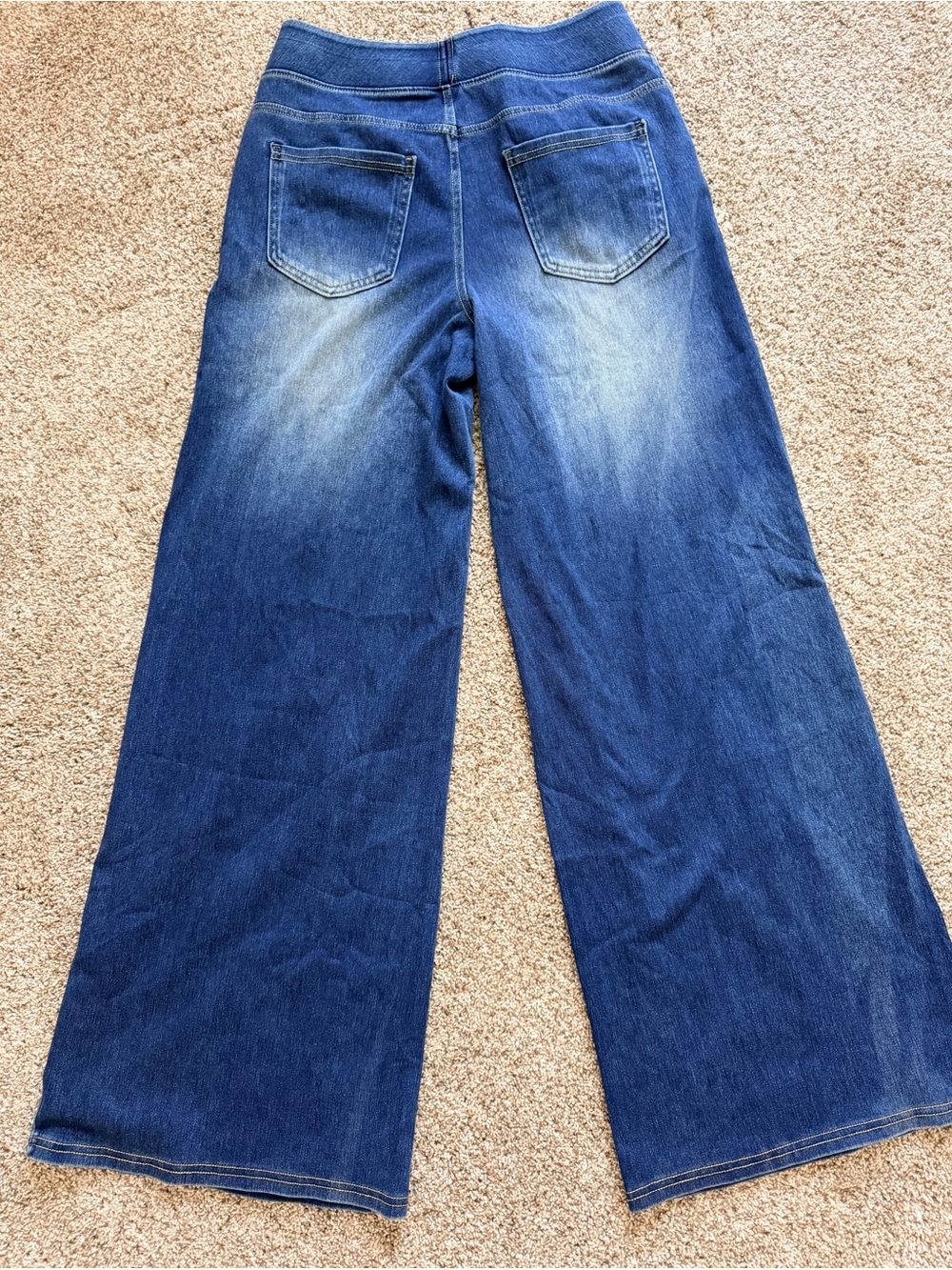 HALARA Dark Blue Wide Leg Flare Jeans M Regular - Picture 4 of 7